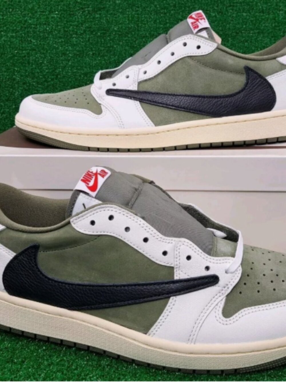 Travis Scott x Air Jordan 1 OG SP Low Medium Olive Sneakers